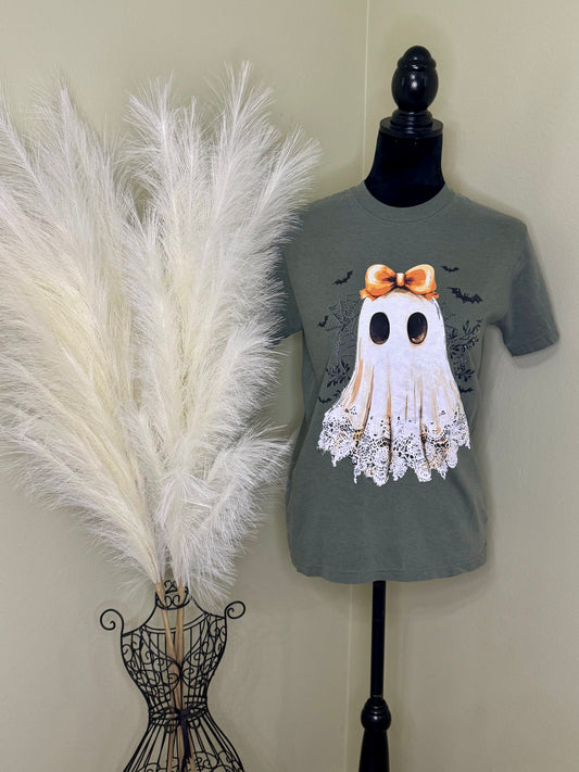 Cute Ghost & Bow tee