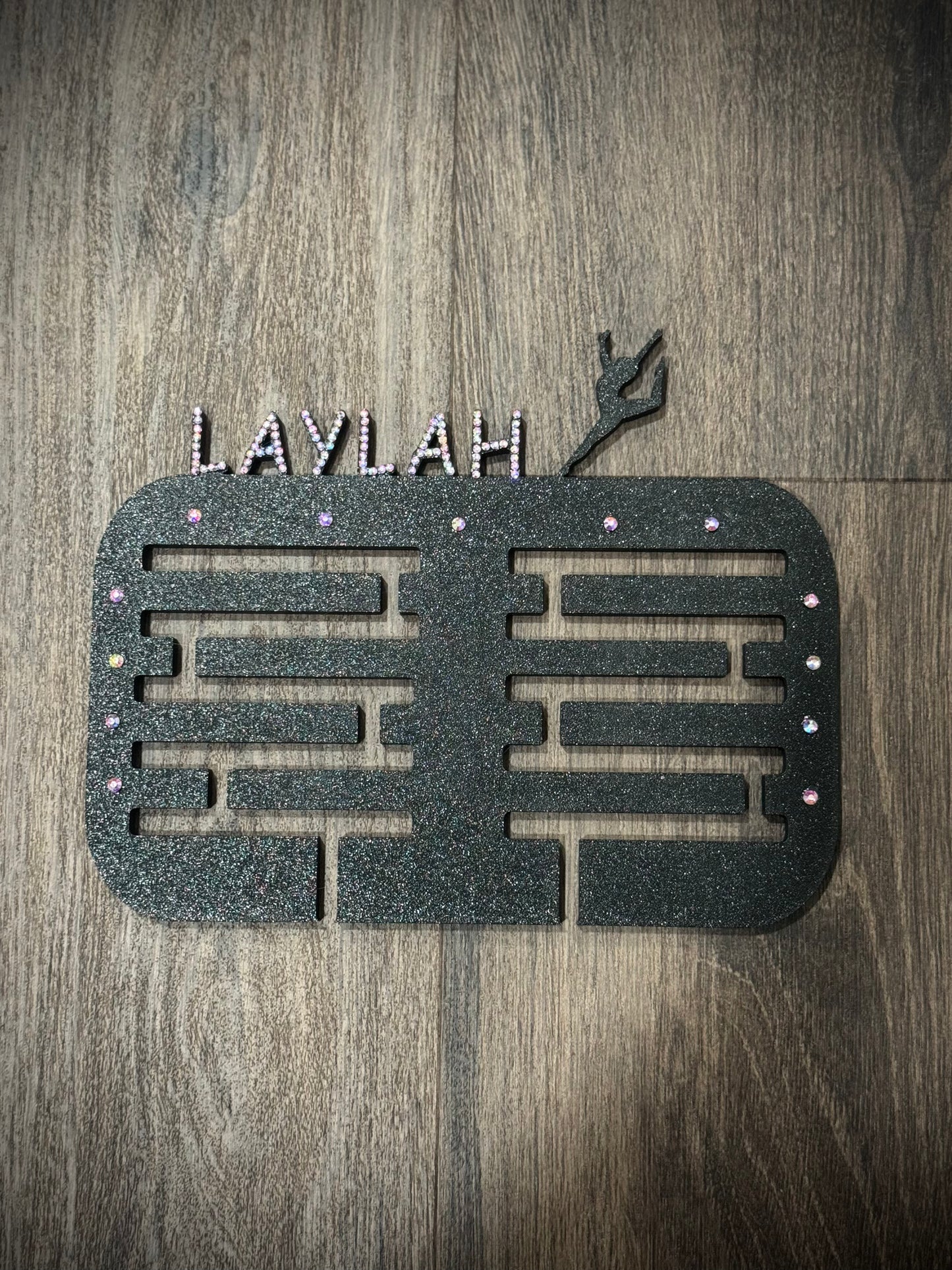 Custom Rhinestoned Medal Hanger